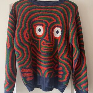 Advisory Creative World Abstract Face Sweater
